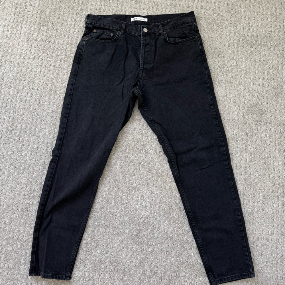 Zara Black Slim Straight Jeans